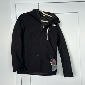 North face thermal eco snow triclimate jacket in black
